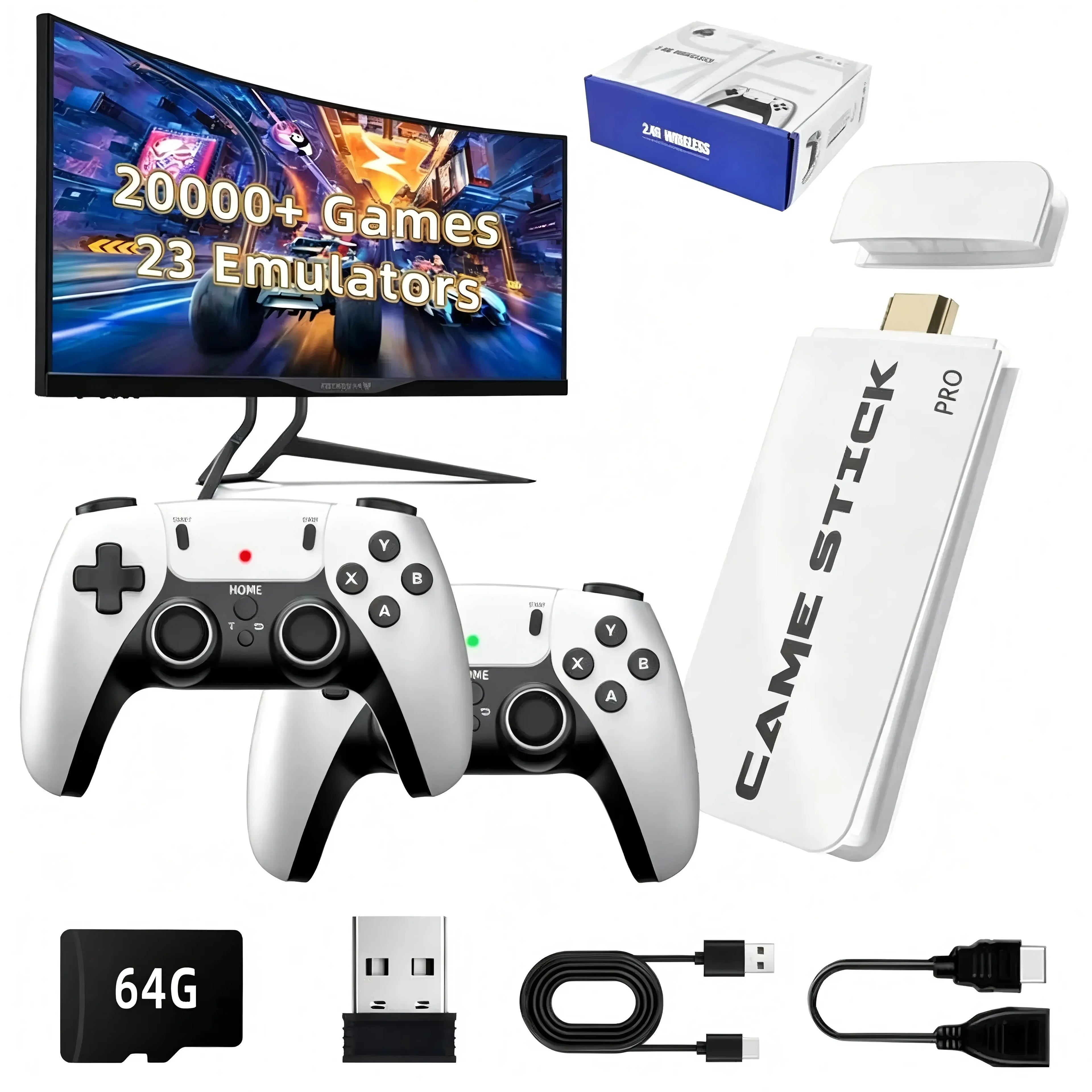 2026 New Video Gamepad Console with 20,000+ Games,Childhoodclassic Game, Hdmioutput, Wireless Joystick&Game Emulator, Arcade Retro Arcade