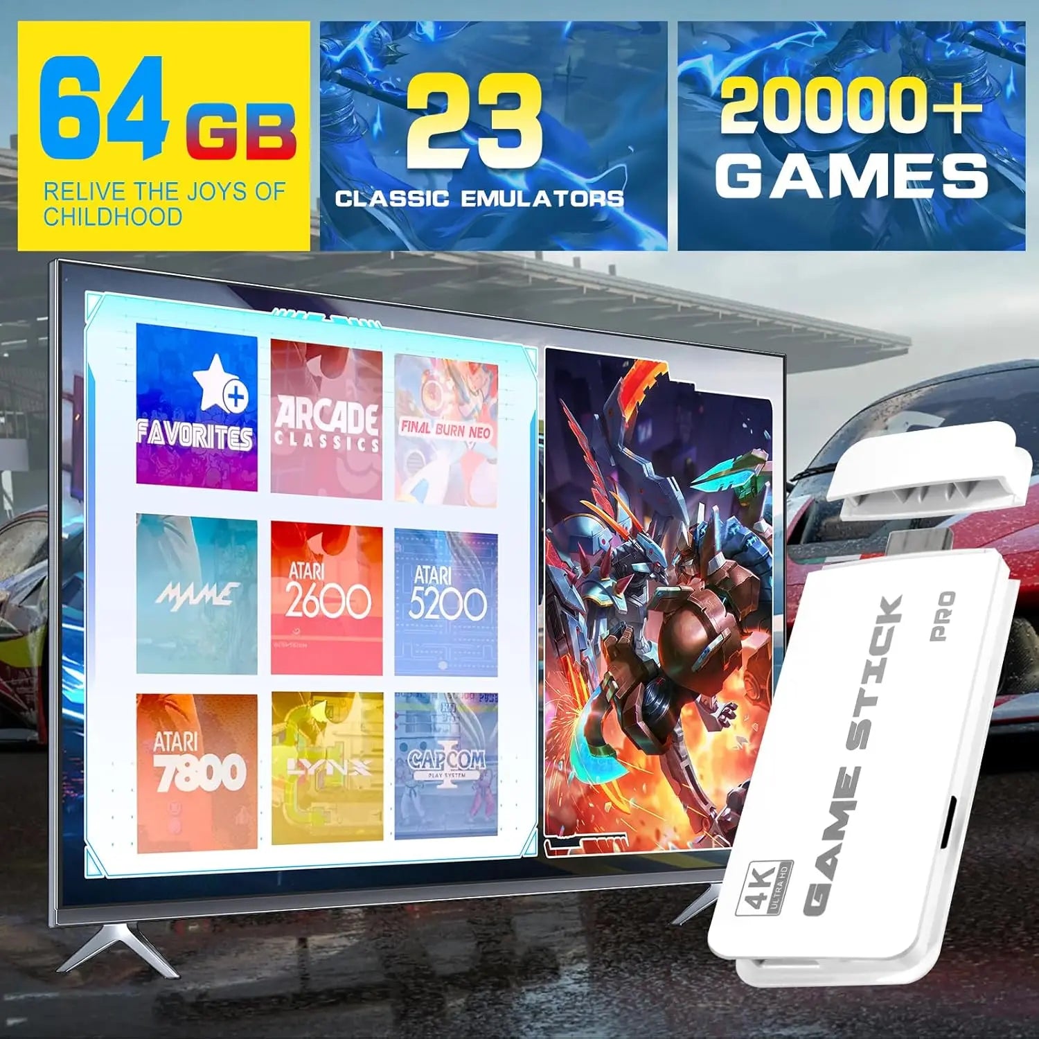 2026 New Video Gamepad Console with 20,000+ Games,Childhoodclassic Game, Hdmioutput, Wireless Joystick&Game Emulator, Arcade Retro Arcade